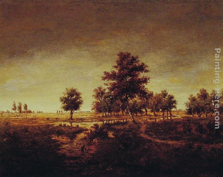Forest at Fontainebleau painting - Theodore Rousseau Forest at Fontainebleau art painting